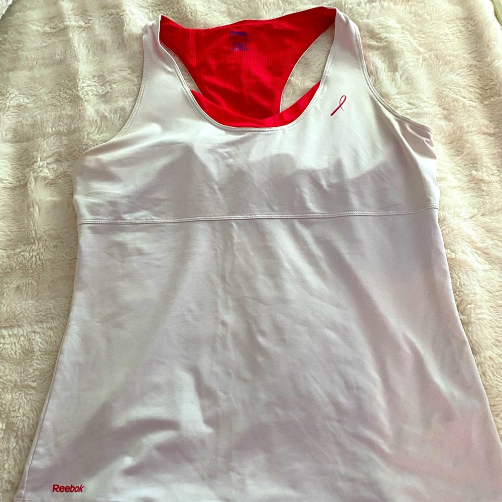 Reebok white workout tank